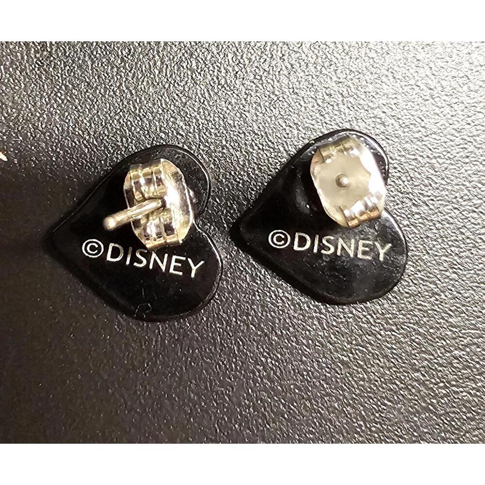 Disney Black Mini Heart Shaped Post Earrings - Picture 3 of 3
